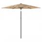 Preview: Sonnenschirm mit Stahlmast Braun 268x268x226 cm