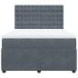 Preview: Boxspringbett mit Matratze Dunkelgrau 160x200 cm Samt
