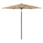 Preview: Sonnenschirm mit LED und Stahlmast Braun 268x268x226 cm