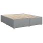 Preview: Boxspringbett mit Matratze Hellgrau 180x200 cm Stoff