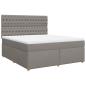Preview: Boxspringbett mit Matratze Taupe 180x200 cm Stoff