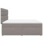 Preview: Boxspringbett mit Matratze Taupe 180x200 cm Stoff