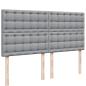 Preview: Boxspringbett mit Matratze Hellgrau 200x200 cm Stoff
