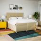 Preview: Boxspringbett mit Matratze Creme 200x200 cm Stoff