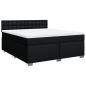 Preview: Boxspringbett mit Matratze Schwarz 180x200 cm Stoff
