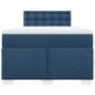 Preview: Boxspringbett mit Matratze Blau 120x190 cm Stoff