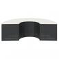 Preview: Gartenhocker mit Kissen Schwarz Poly Rattan