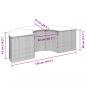 Preview: Gartenhocker mit Kissen Schwarz Poly Rattan