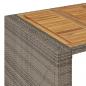 Preview: 5-tlg. Gartenbar-Set mit Kissen Grau Poly Rattan