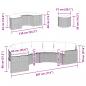 Preview: 3-tlg. Garten-Sofagarnitur Halbrund Beige Poly-Rattan