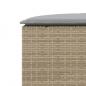 Preview: 3-tlg. Garten-Sofagarnitur Halbrund Beige Poly-Rattan