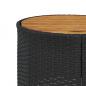 Preview: 3-tlg. Garten-Sofagarnitur Halbrund Schwarz Poly-Rattan