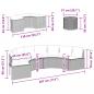 Preview: 3-tlg. Garten-Sofagarnitur Halbrund Schwarz Poly-Rattan