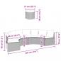 Preview: Gartensofa mit Tisch und Kissen Halbrund Schwarz Poly-Rattan
