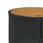Preview: Gartensofa mit Tisch und Kissen Halbrund Schwarz Poly-Rattan