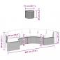 Preview: Gartensofa mit Tisch und Kissen Halbrund Schwarz Poly-Rattan
