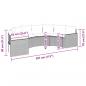 Preview: Gartensofa mit Kissen Halbrund Schwarz Poly-Rattan