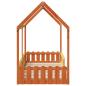 Preview: Kinderbett Hausbett Wachsbraun 90x190 cm Massivholz Kiefer