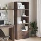 Preview: ARDEBO.de - Bücherregal Braun Eichen-Optik 70x36x189 cm Holzwerkstoff