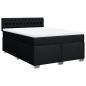 Preview: Boxspringbett mit Matratze Schwarz 160x200 cm Stoff