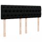 Preview: Boxspringbett mit Matratze Schwarz 160x200 cm Stoff