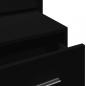 Preview: Wand-Nachttische mit LED-Leuchten 2 Stk. Schwarz