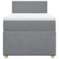 Preview: Boxspringbett mit Matratze Hellgrau 80x200 cm Stoff