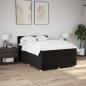 Preview: Boxspringbett mit Matratze Schwarz 140x190 cm Stoff