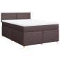 Preview: Boxspringbett mit Matratze Dunkelbraun 140x200 cm Stoff