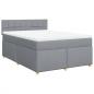 Preview: ARDEBO.de - Boxspringbett mit Matratze Hellgrau 140x200 cm Stoff