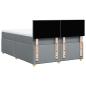 Preview: Boxspringbett mit Matratze Hellgrau 140x200 cm Stoff