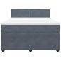 Preview: Boxspringbett mit Matratze Dunkelgrau 140x200 cm Samt