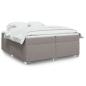 Preview: ARDEBO.de - Boxspringbett mit Matratze Taupe 200x200 cm Stoff