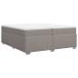 Preview: Boxspringbett mit Matratze Taupe 200x200 cm Stoff