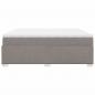 Preview: Boxspringbett mit Matratze Taupe 200x200 cm Stoff