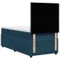 Preview: Boxspringbett mit Matratze Dunkelblau 90x200 cm Samt