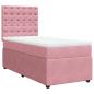 Preview: ARDEBO.de - Boxspringbett mit Matratze Rosa 90x200 cm Samt
