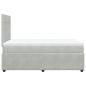 Preview: Boxspringbett mit Matratze Hellgrau 120x200 cm Samt