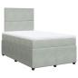 Preview: Boxspringbett mit Matratze Hellgrau 120x200 cm Samt