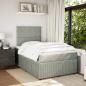 Preview: Boxspringbett mit Matratze Hellgrau 120x200 cm Samt