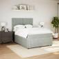 Preview: Boxspringbett mit Matratze Hellgrau 140x200 cm Samt
