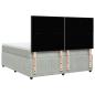 Preview: Boxspringbett mit Matratze Hellgrau 180x200 cm Samt
