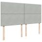 Preview: Boxspringbett mit Matratze Hellgrau 180x200 cm Samt