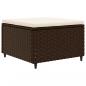 Preview: 7-tlg. Garten-Lounge-Set mit Kissen Braun Poly Rattan