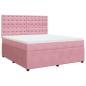 Preview: Boxspringbett mit Matratze Rosa 180x200 cm Samt