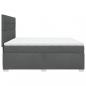 Preview: Boxspringbett mit Matratze Dunkelgrau 200x200 cm Stoff