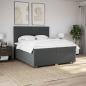 Preview: Boxspringbett mit Matratze Dunkelgrau 200x200 cm Stoff
