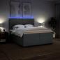 Preview: Boxspringbett mit Matratze Dunkelgrau 200x200 cm Stoff