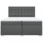 Preview: Boxspringbett mit Matratze Dunkelgrau 200x200 cm Stoff