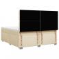 Preview: Boxspringbett mit Matratze Creme 200x200 cm Stoff